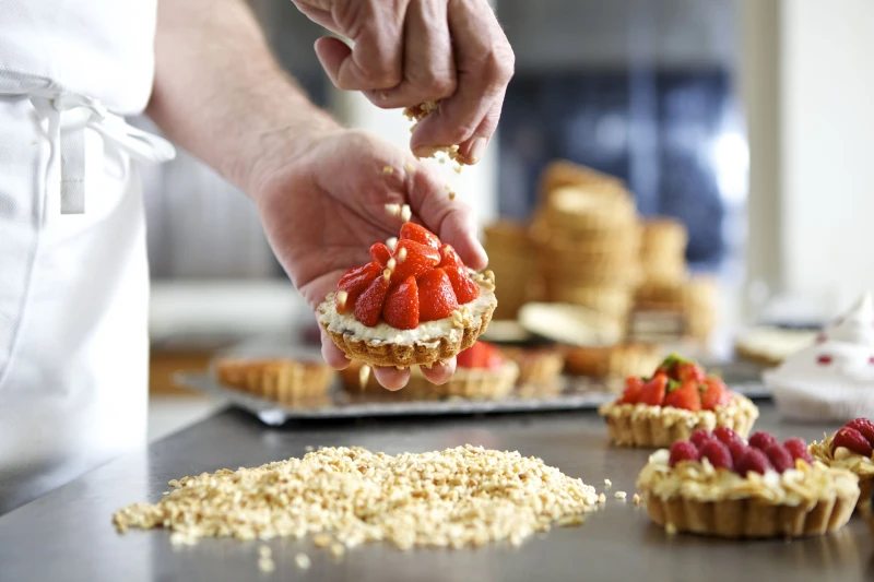 Bakers at work in the bakery